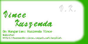 vince kuszenda business card